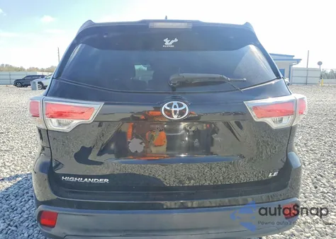 2015 Toyota Highlander Le Plus from USA, damaged, VIN 5TDZKRFH2FS103493